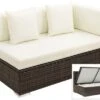 OUTFLEXX 2-Sitzer Ecksofa, Braun Marmoriert, Polyrattan, 145 X 85 X 70 Cm, Wasserfeste Kissenbox, Armlehne Li. -Gartenladen 1 15734 3 BOX.jpg