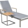 OUTFLEXX Sonnenliegen-Set, Silber, Edelstahl/FSC-Teak, 195,5x74x35cm, Mit Armlehnen, Inkl. Beistelltisch 45x45cm -Gartenladen 1 16546.jpg
