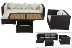 OUTFLEXX Loungemöbel-Set, Braun, Polyrattan, Für 5 Personen, Inkl. Loungetisch, Wasserfeste Kissenbox 16 OUTFLEXX Loungemöbel-Set, Braun, Polyrattan, Für 5 Personen, Inkl. Loungetisch, Wasserfeste Kissenbox -Gartenladen 1 1713 BOX D.jpg