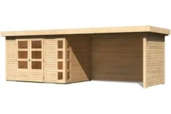 KARIBU Gartenhaus Kerko 4, Fichtenholz 19 Mm, Flachdach