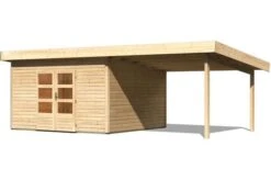 KARIBU Gartenhaus Northeim 5, Fichtenholz 38 Mm, Pultdach