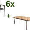 STERN Polaris Esstischgruppe, Silbergrau, Edelstahl/FSC-Teak, Tisch 200/300 X 100 Cm, 6 Stapelsessel -Gartenladen 1 18086.jpg