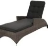 Ploß Rocking Comfort Rollliege, Grau/braun-meliert, Polyrattan, 195x65x42cm, Verstellbar, Hohe Sitzhöhe -Gartenladen 1 18208.jpg