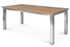 OUTFLEXX Ausziehtisch, Edelstahl/recyceltes FSC®-Teak, 200/260x100cm, Rustikal Gebürstet -Gartenladen 1 18318.jpg