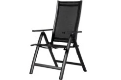 OUTFLEXX Multipositionssessel, Anthrazit Matt/schwarz, Alu/Textilene, 60x70x106cm, 7-fach Verstellbar