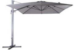 OUTFLEXX Ampelschirm, Anthrazit, Pulverbesch. Aluminium, 400x300cm, Inkl. Plattenständer