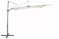 OUTFLEXX Ampelschirm, Anthrazit/creme, Pulverbesch. Aluminium, 250x250cm, Inkl. Plattenständer