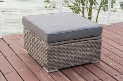 OUTFLEXX Hocker, Grau, Polyrattan, 70 X 70 X 35 Cm, Verstellbare Sitzfläche, Wasserfeste Kissenbox -Gartenladen 1 18362 4 BOX.jpg
