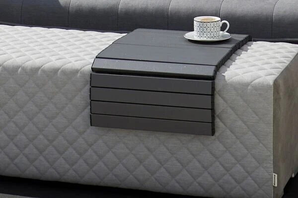 OUTFLEXX Cozy Tablett, Schwarz, Aluminium, 89 X 40 Cm, Zum Auflegen Auf Möbel, Biegsam 3 OUTFLEXX Cozy Tablett, Schwarz, Aluminium, 89 X 40 Cm, Zum Auflegen Auf Möbel, Biegsam