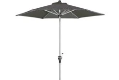 DOPPLER Active Auto Tilt Mittelstockschirm, Anthrazit, Aluminium/Textil, Ø210cm, Höhenverstellbar, Knickbar, Mit Kurbel