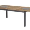 HARTMAN Concept Ausziehtisch, Xerix/natur, Alu/FSC-Teak, 180/240x100cm, Inkl. Granitinlays
