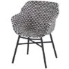 HARTMAN Delphine Armlehnensessel, Schwarz/weiß, Alu/Kunststoff -Gartenladen 1 18696.jpg
