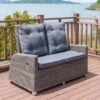 OUTFLEXX Dining 2-Sitzer Sofa, Grau, Polyrattan, 148 X 83 X 110 Cm, Stufenlos Verstellbar 1 OUTFLEXX Dining 2-Sitzer Sofa, Grau, Polyrattan, 148 X 83 X 110 Cm, Stufenlos Verstellbar -Gartenladen 1 18912.jpg