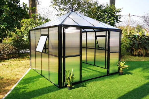 OUTFLEXX Gewächshaus, Schwarz, Alu/Polycarbonat, 295x295x270 Cm, Pulverbeschichtet 3 OUTFLEXX Gewächshaus, Schwarz, Alu/Polycarbonat, 295x295x270 Cm, Pulverbeschichtet