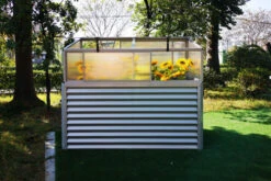 Ausgewählte Produkte 13 OUTFLEXX Set Hochbeet Und Aufsatz (mit Schiebetüren), Silber, Zincalume/Alu/Polycarbonat, 180 Cm, Pulverbeschichtet