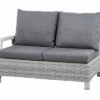 SIENA GARDEN Corido 2-Sitzer Sofa, Ice Grey, Alu / Gardino®-Geflecht, 136x83x88 Cm, Armlehne Rechts