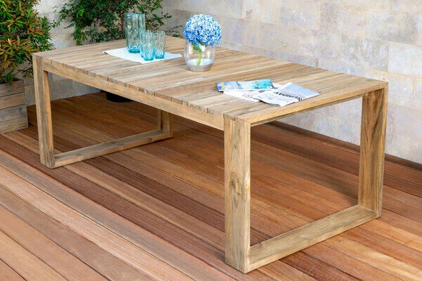 OUTFLEXX Anok Esstisch, Natur, Recycled FSC®-Teak, 200x100 3 OUTFLEXX Anok Esstisch, Natur, Recycled FSC®-Teak, 200x100