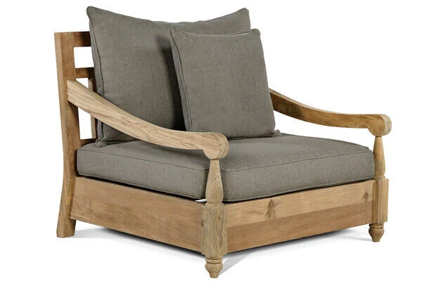 OUTFLEXX Stuhl, Natur, Recycled FSC®-Teak, 90X90x82cm, Inkl. Kissen, Mit Armlehnen 3 OUTFLEXX Stuhl, Natur, Recycled FSC®-Teak, 90X90x82cm, Inkl. Kissen, Mit Armlehnen