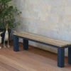 OUTFLEXX Oxford Bank, Dark Grey/natur, Alu/recycled FSC®-Teak, 170x40x45cm, Rustikal Gebürstet -Gartenladen 1 20336.jpg