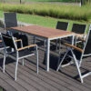 VILLANA Esstischset, Silber/schwarz, Alu/FSC-Akazie, Gartentisch 150 X 90 Cm, 2 Relaxsessel, 4 Stapelsessel -Gartenladen 1 21286.jpg