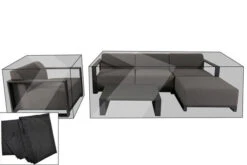 OUTFLEXX Premium Abdeckhaubenset Für Lounge, Z.B. 20746/ 20753, 2-tlg., Wasserbeständig, Schwarz