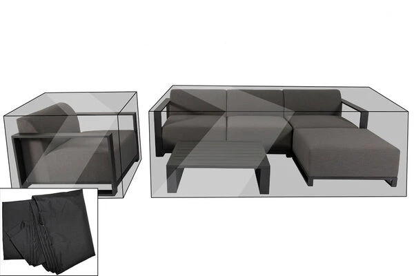 OUTFLEXX Premium Abdeckhaubenset Für Lounge, Z.B. 20746/ 20753, 2-tlg., Wasserbeständig, Schwarz 3 OUTFLEXX Premium Abdeckhaubenset Für Lounge, Z.B. 20746/ 20753, 2-tlg., Wasserbeständig, Schwarz