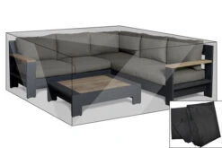 OUTFLEXX Premium Abdeckhaube Für Lounge, Z.B. 19812/ 20309/ 21022, 249x249x70 Cm, Wasserbeständig, Schwarz