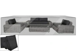 OUTFLEXX Premium Abdeckhaube Für Lounge, Z.B. 20789 / 20906, 440x230x70cm, Wasserbeständig, Schwarz