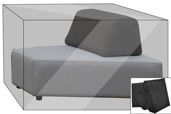 OUTFLEXX Premium Abdeckhaube Für Lounge-Element, Z.B. Maui Lounge, 117x104x65cm, Wasserbeständig, Schwarz 3 OUTFLEXX Premium Abdeckhaube Für Lounge-Element, Z.B. Maui Lounge, 117x104x65cm, Wasserbeständig, Schwarz