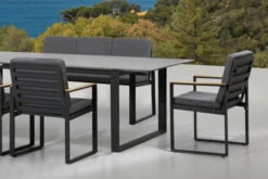 OUTFLEXX Alexander Stuhl, Mattgrau, Alu/Teak, 58x55x81cm, MitArmlehnen, Inkl. Polster -Gartenladen 20119 03.jpg