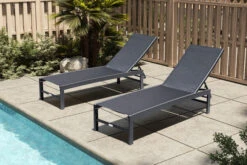 OUTFLEXX Liege, Anthrazit Matt/schwarz, Alu/Textilene, 190x62x34cm, Rückenlehne Verstellbar -Gartenladen 20394 02.jpg