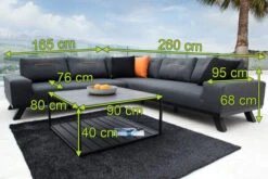 OUTFLEXX Beau Loungeset, 3758 Sooty, Alu/Sunbrella, Bis Zu 5 Personen, Inkl. Dekokissen, Tischplatte In Keramikoptik -Gartenladen 20822 04.jpg