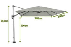 DOPPLER Active Pendelschirm, Hellgrau, Alu/Polyester, 350x260 Cm, Mit Kurbel -Gartenladen 20915 05.jpg