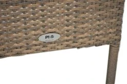 Ploß Rabida Sitzgruppe, Champagner-meliert, Polyrattan, Tisch 170x90 Cm, 6 Stapelsessel, Glasplatte In Steinoptik -Gartenladen 20 21073.jpg