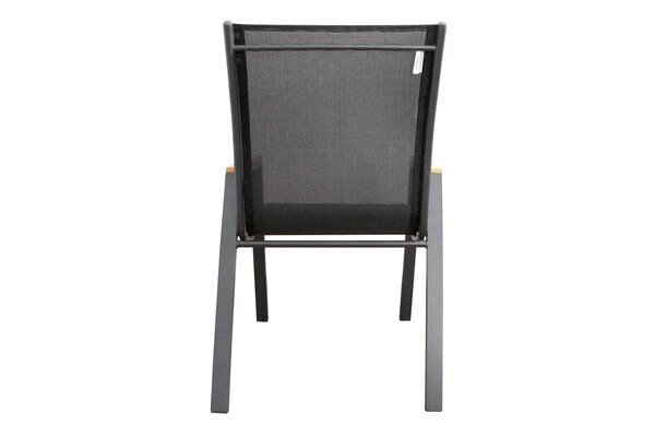 OUTFLEXX Stapelstuhl, Anthrazit Matt, Aluminium/Holzimitat, 70x56x89cm 6 OUTFLEXX Stapelstuhl, Anthrazit Matt, Aluminium/Holzimitat, 70x56x89cm – Bild 4