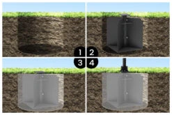 OUTFLEXX Bodenanker XXL Für Ampelschirme, Anthrazit, Pulverbesch. Stahl, 50x50x63 Cm, Zum Einbetonieren -Gartenladen 21594 02.jpg