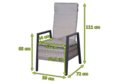 Ploß Louvra 2 Design-Diningsessel, Natur-anthrazit, Polyrattan, 59x72x111cm, Rücken Stufenlos Verstellbar -Gartenladen 21622 5.jpg