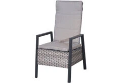 Ploß Louvra 2 Design-Diningsessel, Natur-anthrazit, Polyrattan, 59x72x111cm, Rücken Stufenlos Verstellbar
