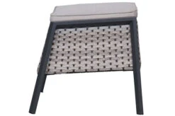 Ploß Louvra 2 Design-Fußhocker, Natur-anthrazit, Polyrattan, 59x55x46cm, Inkl. Polster -Gartenladen 21623 3.jpg