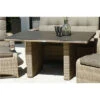 Ploß Rabida Lounge-Tisch, Champagner-meliert, Polyrattan, 140x85cm, Glasplatte In Steinoptik -Gartenladen 21637 1.jpg