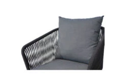 Ploß Arendal Diningsessel, Schwarz/grau, Rope/FSC-Akazie, 58,5x61,5x87cm, Inkl. Polster -Gartenladen 21640 6.jpg