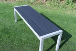 VILLANA Bank, Silber, Alu/Holzimitat, 135x40x45 Cm, Für Bis Zu 3 Personen -Gartenladen 21645 4.jpg