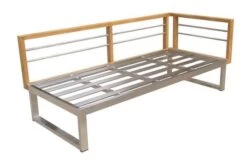 OUTFLEXX Ecklounge, Natur/grau, Edelstahl/Teak, 5 Personen, Inklusive Sessel Und Multifunktionstisch 100 X 70 Cm, Lehne Links -Gartenladen 21650 4.JPG 1