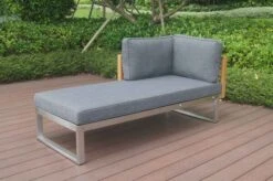 OUTFLEXX Ecklounge, Natur/grau, Edelstahl/Teak, 4 Personen, Inklusive Tisch 110 X 60 Cm, Lehne Links 31 OUTFLEXX Ecklounge, Natur/grau, Edelstahl/Teak, 4 Personen, Inklusive Tisch 110 X 60 Cm, Lehne Links -Gartenladen 21652 1.JPG