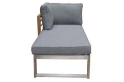 OUTFLEXX Ecklounge, Natur/grau, Edelstahl/Teak, 5 Personen, Inklusive Sessel Und Multifunktionstisch 100 X 70 Cm, Lehne Links -Gartenladen 21652 11.JPG 1