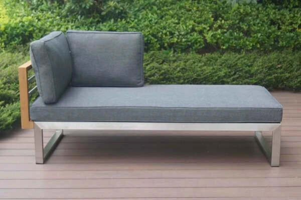 OUTFLEXX Ecklounge, Natur/grau, Edelstahl/Teak, 4 Personen, Inklusive Tisch 110 X 60 Cm, Lehne Links 14 OUTFLEXX Ecklounge, Natur/grau, Edelstahl/Teak, 4 Personen, Inklusive Tisch 110 X 60 Cm, Lehne Links – Bild 12
