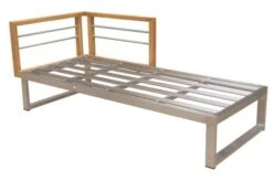 OUTFLEXX Ecklounge, Natur/grau, Edelstahl/Teak, 5 Personen, Inklusive Sessel Und Multifunktionstisch 100 X 70 Cm, Lehne Links -Gartenladen 21652 4.JPG