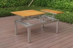 OUTFLEXX Multifunktionstisch, Natur, FSC-Teak / Edelstahl, 100/118x70/90x45/60cm, Platten Mehrfach Verstellbar 24 OUTFLEXX Multifunktionstisch, Natur, FSC-Teak / Edelstahl, 100/118x70/90x45/60cm, Platten Mehrfach Verstellbar -Gartenladen 21656 1.JPG