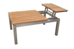 OUTFLEXX Ecklounge, Natur/grau, Edelstahl/Teak, 5 Personen, Inklusive Sessel Und Multifunktionstisch 100 X 70 Cm, Lehne Links -Gartenladen 21656 15.JPG