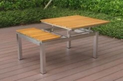 OUTFLEXX Multifunktionstisch, Natur, FSC-Teak / Edelstahl, 100/118x70/90x45/60cm, Platten Mehrfach Verstellbar 25 OUTFLEXX Multifunktionstisch, Natur, FSC-Teak / Edelstahl, 100/118x70/90x45/60cm, Platten Mehrfach Verstellbar -Gartenladen 21656 6.JPG